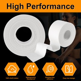 Zinc Oxide Tape - 3.8cm x 10m (12 Rolls) - Athletic Tape for Bat, Lacrosse, Hockey Stick, Lifters, Climbers & Boxing - Sports Tape Strapping