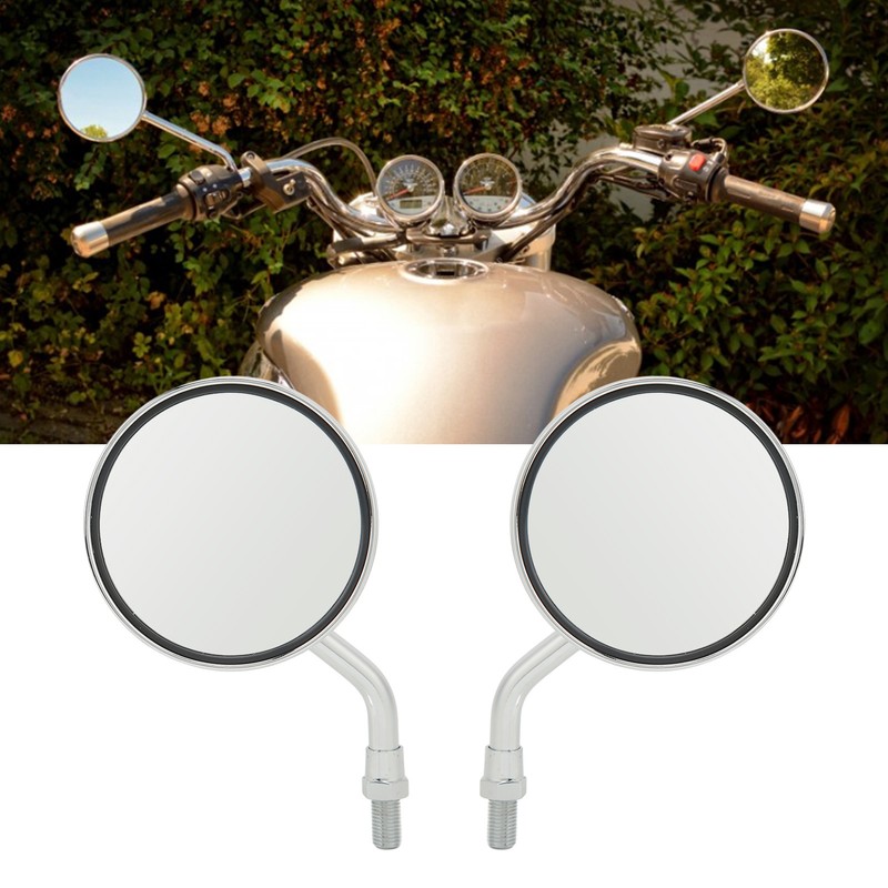Universal Rear View Mirror 3.4in Wide Vision Handlebar Rear View