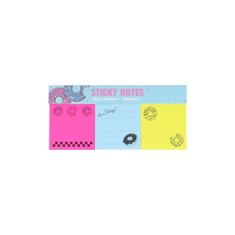 Sunstar Stationery S2840375 Sticky Note Pad PARTY TIME Donut