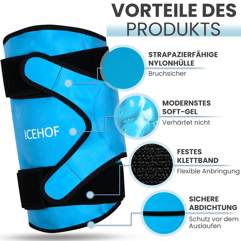 ICEHOF Knee Cooling Cuff – Universal Use – Cooling Pad