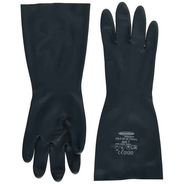samitekku Oil and Solvent Resistant Gloves "samitekku CR – F – 07" Small Dark Blue 4487 