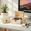3 Pcs Unfinished Wooden Storage Box for DIY (Small+Medium+Large)