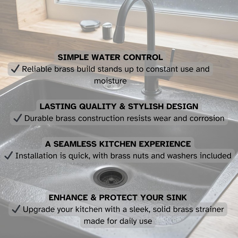 Westbrass R214-62 3-1/2-Inch Large Post Style Kitchen Sink Basket Strainer,