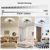 Franjulia Ceiling Fans with Lights and Remote, 20'' Low Profile