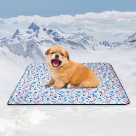 Tuiskusa Premium Cooling Blanket for Dogs Pet Cooling Pads Washable Pet Cool Mat for Cats Hot Weather Puppy Lightweight Throw Calming Pad(22x28 inches)