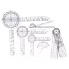 Medical Goniometer Set, 6PCS Transparent Medical Angle Ruler for Orthopedics