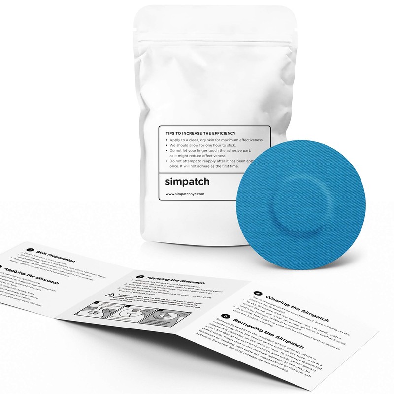 SIMPATCH SIMPATCH Universal Adhesive Patch, No Hole (25-Pack) (Blue)