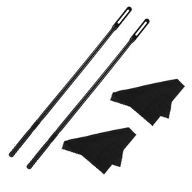 WUMUZAI Set of 2 Flute Cleaning Rod with 2 Flute Cleaning Cloth, Flute Cleaning Kit, Flute Clean Stick, Flute Recorder Cleaning Kit Tool for Music Instrument Care Polishing