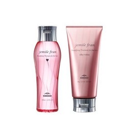 Milbon Jemile Fran Shampoo & Treatment (Heart & Silky Shiny) 7.8 fl oz (200 ml), 6.3 oz (180 g), Bottle Set