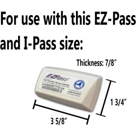 Hold3r.com Toll Transponder Holder for new I-Pass and EZ Pass 3 Point Mount (1 Pack)