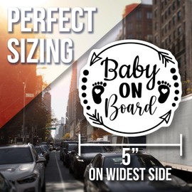 Baby on Board Magnet - Car Safety Magnet - Baby on Board Sign - Newborn Car Warning - Infant Safety - Baby Car Accessory - Traffic Alert Decorative Magnet AAMT0905