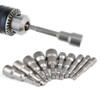 TIMESETL 6-15mm Magnetic Nut Setter Driver Drill Bit Set 1/4