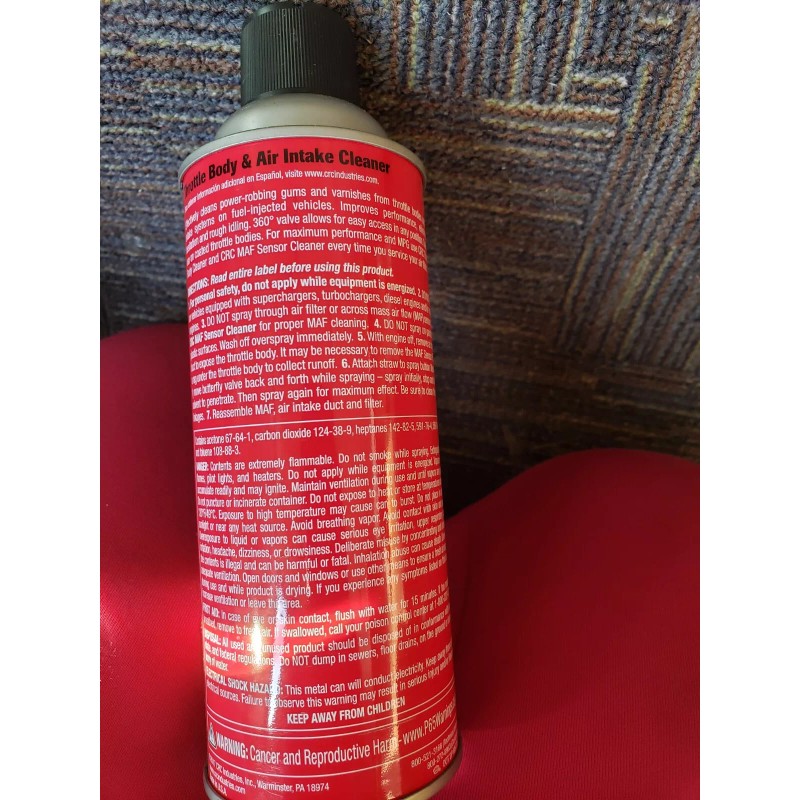 CRC QTY 12 CRC THROTTLE BODY & AIR-INTAKE CLEANER 05078