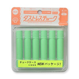 Japan 理化学 Dust Sleevless Fluorescent Green 6 Pieces of Chalk DCK – 6 – G