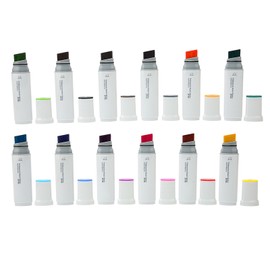 Wide Tip Markers Refillable Ink Even Inking Alcoholic Paint Marker for Paper Plastic Wood Glass 12pcs Dark Color Series