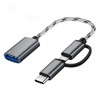 GANA 2-in-1 OTG Adapter, USB to Type-C & Micro USB