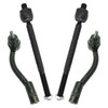 TRQ Inner and Outer Driver and Passenger Side Tie Rod