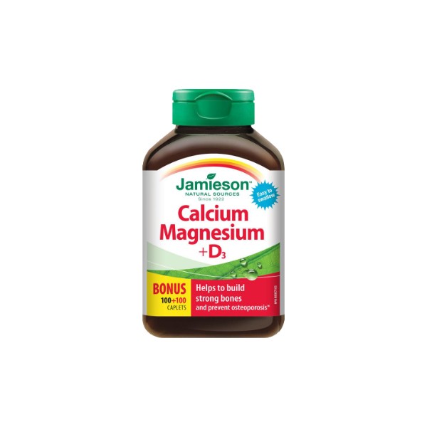 Jamieson Calcium Magnesium + D3 - 100 + 100 Caps BONUS