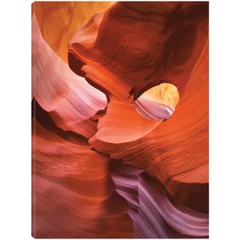 Fine Art Canvas Lower Antelope Canyon IV Canvas Wall Decor by Artist Alan Majchrowicz for Living Room, Bedroom, Bathroom, Kitchen, Office, Bar, Dining & Guest Room - Ready to Hang - 24 in x 32 in