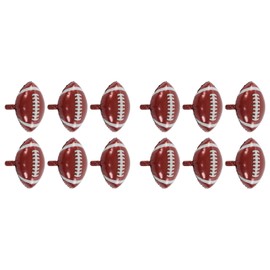12Pcs Football Party Supplies Kit, Reusable Aluminum Foil Football Balloons, Large Size Foil Mylar Rugby Ball Balloons for Party Decor