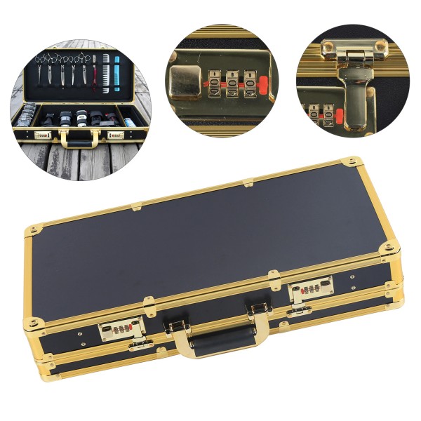 Unbrand Large Barber Suitcase Carrying Case Clipper Trimmers Tool Storage