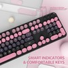 iRoboosta Pink Wireless Keyboard and Mouse Combo, 2.4GHz Creamy Keyboard