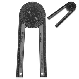 Miter Saw Protractor Replace Model Miter Saw Protractor Angle Finder Tool 360 Protractor Portable Miter Saw Protractor with Measuring Scales for Inside Outside Corner Skirting (Black)