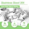 Goldpea 10mm(3/8") Barbed Stainless Steel 304 Hose Barb Elbow 90