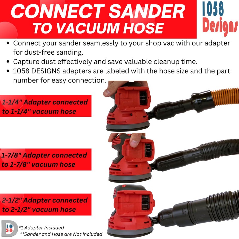 1058 Designs - Sander Vacuum Adapter for CRAFTSMAN 5" Random
