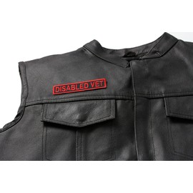 Disabled Vet Patch - 4x1 inch. Embroidered Iron on Patch (P1231)