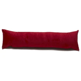 Classic Home Store Burgundy Velvet Draught Excluder Narrow Boat Caravan Soft Cotton Draft Stopper (2ft 6")
