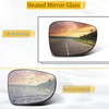 GrteRokky Right Side Mirror Glass w/Heated|Blind Spot Detection Compatible for