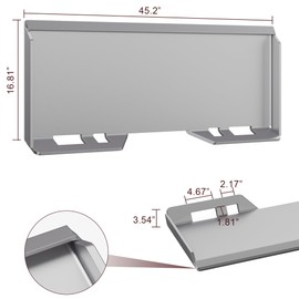 COZONY 1/4" Skid Steer Mount Plate, Universal Quick Attach Mount Plate, 3000 LBS, 46" x 18.5", Rust-Proof Coating, Compatible with Bobcat, Kubota, and Other Tractor Attachments