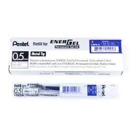 Pentel EnerGel Document LRP5 Refill for 0.5 mm Gel Pen, Blue (Pack of 12)