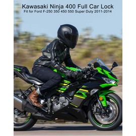 TIKSCIENCE Ignition Switch Fuel Gas Cap Seat Lock Key Set Fit for Kawasaki Ninja 400 Z400 2018 2019 2020 2021 2022 2023 Full Car Lock