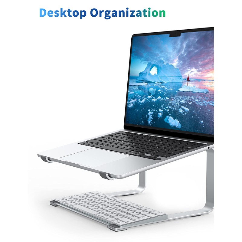 SOUNDANCE Laptop Stand for Desk, Metal Computer Riser, Heavy Stable