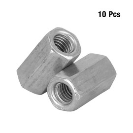 Long Top Nut, Hex Hex Nut,10 Pieces M6 Hexagonal M6 Long Trunk Nut Hex Lock Thread Spacer(M6*18)