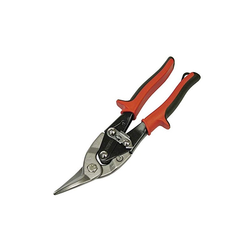 Faithfull C/Pound Aviation Snips-Red Left Cut