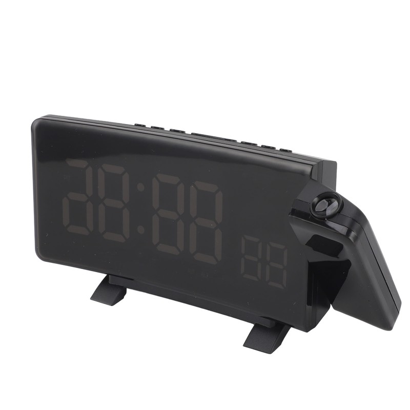 Projection Alarm Clock with 2 USB Ports LED Curved Display