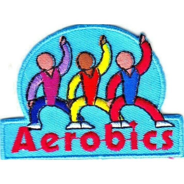 AEROBICS Iron On Patch Running Exercise