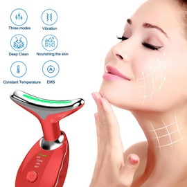 DASIAUTOEM Gesichts Massagegerät Elektrisch, Hals Gesichtsstraffungsgerät Gegen Falten, 3 Modi EMS Antifalten Gesichtsbehandlung Face Massager, Gesichtswerkzeugen für Damen, Gesichts Schönheit Geräte