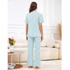 Bloggerlove 100% Cotton Pajamas for Women Set 2 Piece Short