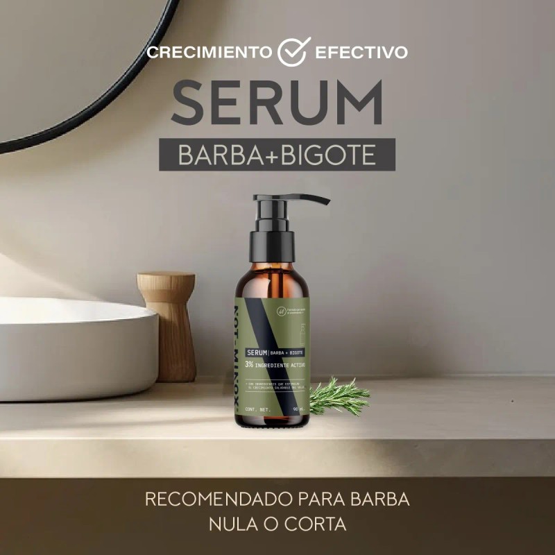 Serum Para Crecimiento Barba Bigote Al 3% 90ml Con Biotina