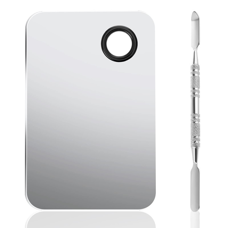 WLLHYF Stainless Steel Cosmetic Makeup Palette Makeup Mixing Palette with