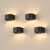 FULEN 4 Pack Motion Sensor Wall Lamp with Remote Control