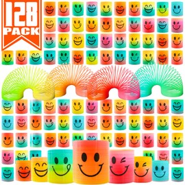 Cocurb 128 Pcs Mini Spring Party Favors for Kids 4-8 ,Fun Goodie Bag Stuffers for Birthdays, Classroom Prizes, and Small Toys Gifts (4 Assorted Designs)