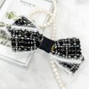 Burnaby white fringe black gold thread ribbon pin 10cm /