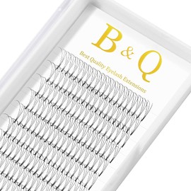 Ready-to-Use Fan Eyelash Extension 3D-C-0.07-12, Eyelash Fans, Soft Eyelashes, 4D 6D 7D Volume Technology, Artificial Eyelashes, Thickness 0.07/0.10 mm, Short Base Eyelash Extension, 3D-C-0.07, 12 mm