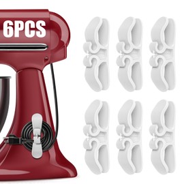 Cord Organizer for Appliances,Appliance Cord Wrap,6-Pack - Easy Stick-On Cable Winders for Blenders, Coffee Makers, Air Fryers – Keep Your Kitchen Counter Clutter-Free (White)