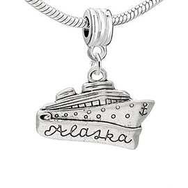 Crusie Ship Charm Bead Compatible for Most European Snake Chain Bracelets